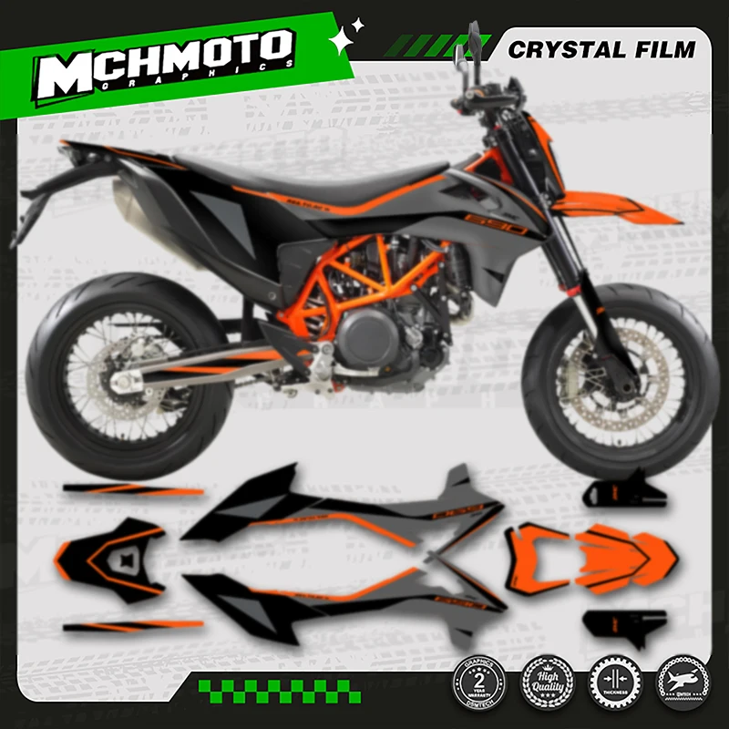 

MCHMFG Motorcycle Graphics Background Decals Stickers Number Name Custom For KTM SMC-R 690 Enduro 2019 2020 2021