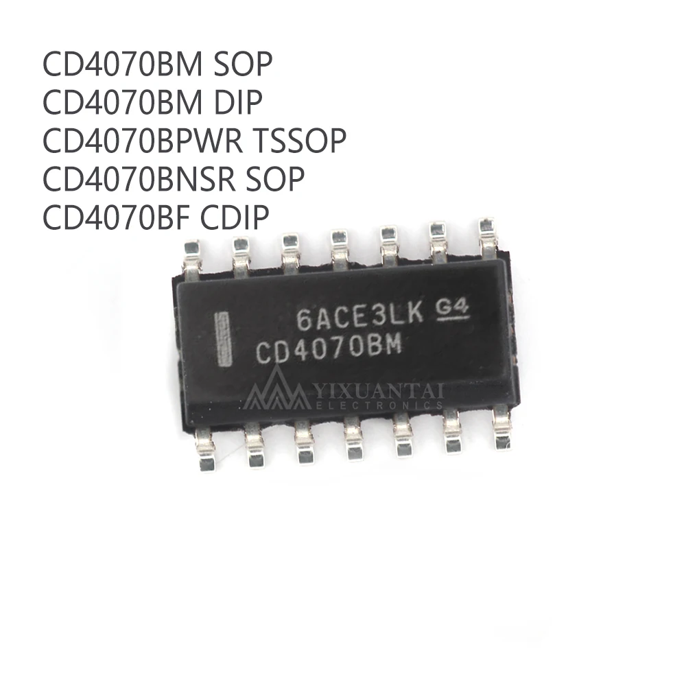 10pcs CD4070 CD4070B CD4070BM  CD4070BM  CD4070BPWR  CD4070BNSR  CD4070BF  IC GATE XOR 4CH 2-INP 14SOIC 14SO 14TSSOP 14DIP