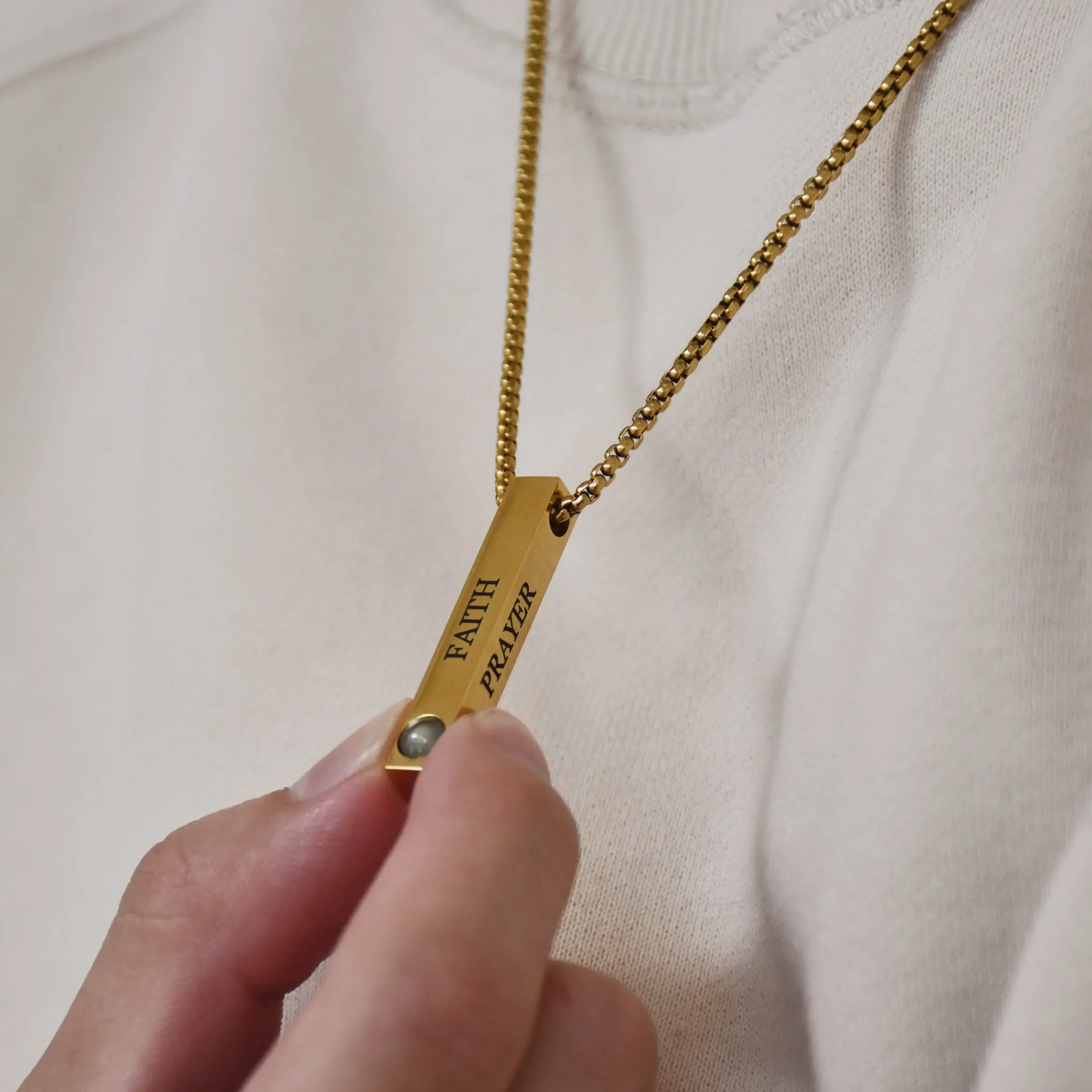 مخصص 3D بار الإسقاط قلادة قلادة صورة شخصية داخل المجوهرات هدية لأبي صديقها عيد الحب #2