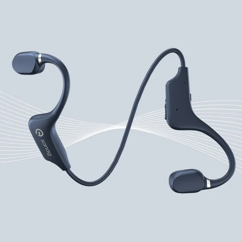 A5X True Bone Conduction Earphone Open Ear Bluetooth Wireless Sport Headphones Waterproof Headset 3D Stereo Sound