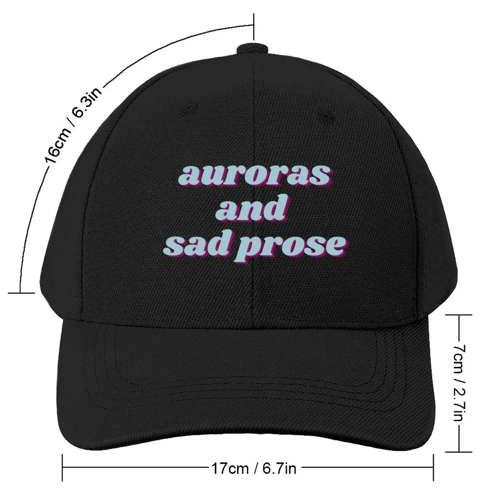 retro auroras and sad prose Baseball Cap Fashion Beach Mountaineering Golf Wear For Men Women's