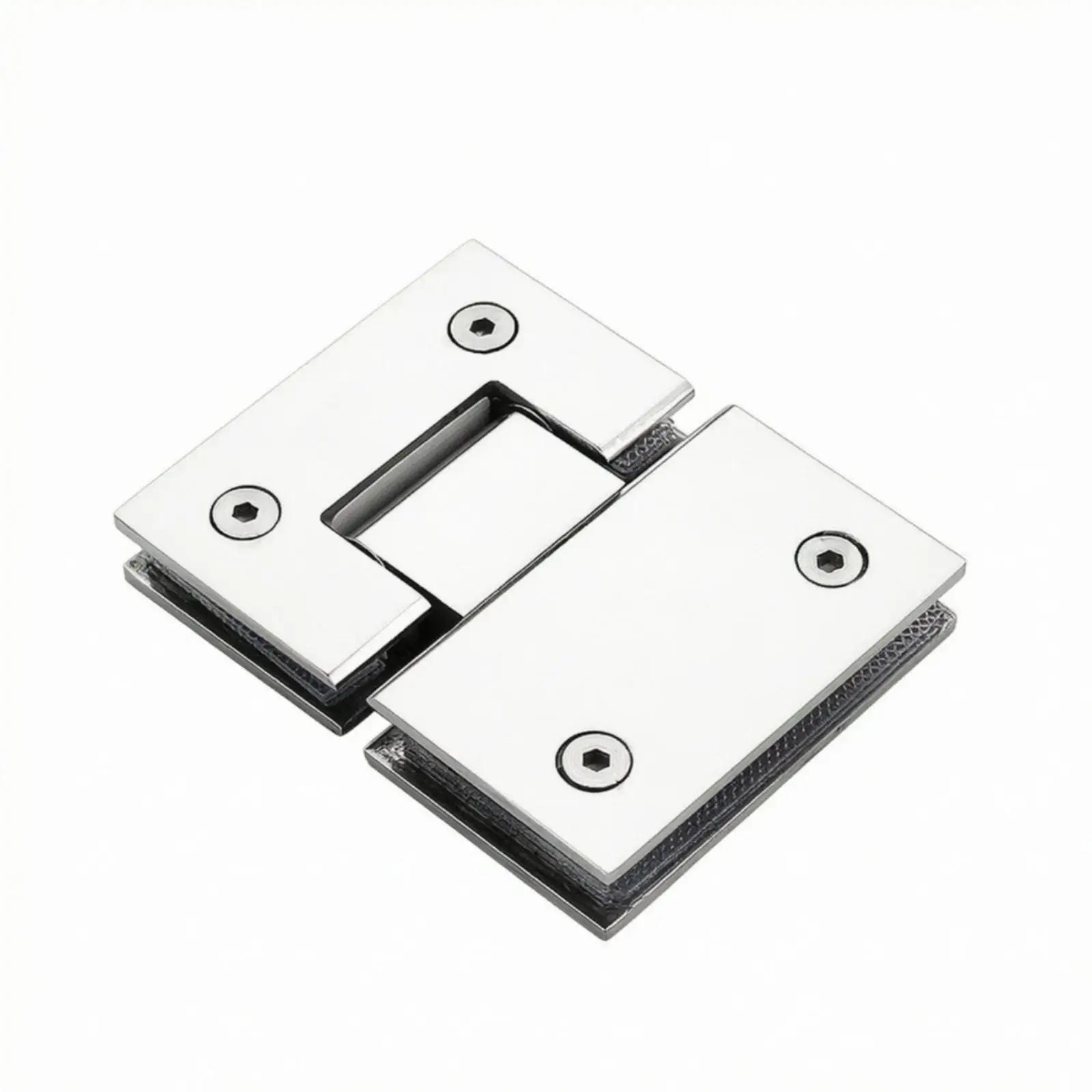 Rectangular Stainless Steel Glass Clamp Hinge for Shower Door Support Wall Mount Bathroom Fixture Bracket
