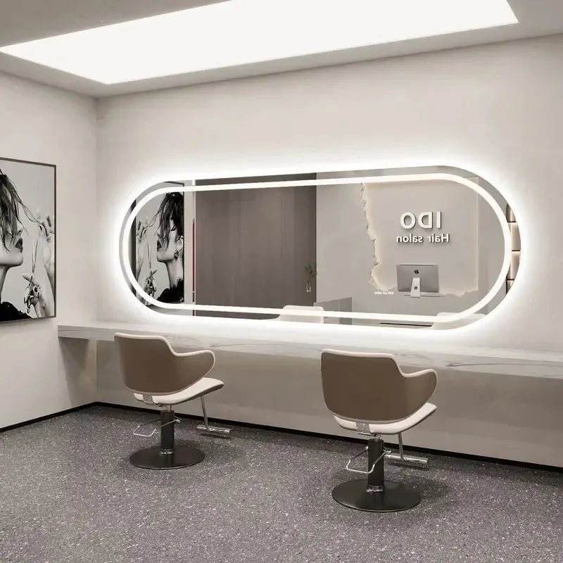 DSA barber shop mirror hair salon special barber mirror dye ironing mirror countertop hair salon  horizontal hanging