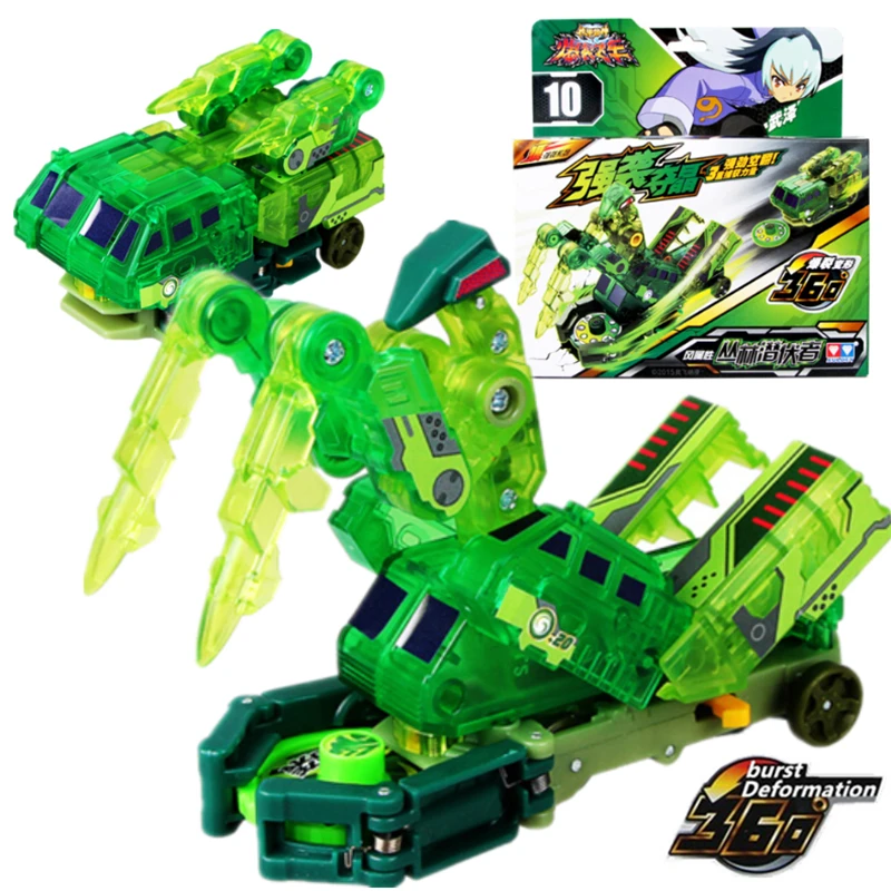 Transformation Anime Action Figure Robot Burst Deformation Car  Screechers Wild ViolenceBeast 360° Flip Capture Chip Kids Toys