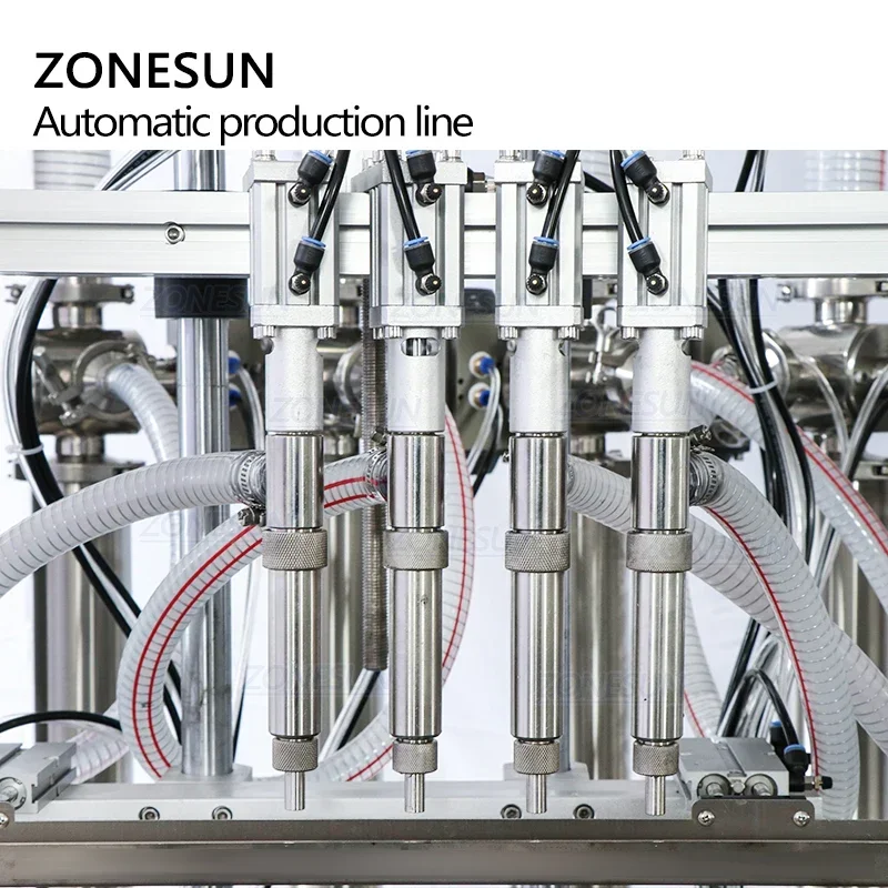 ZONESUN ZS-FAL180A7 Automatic Paste Cream Liquid Bottle Jar Filling Capping Machine With Vibratory Cap Feeder