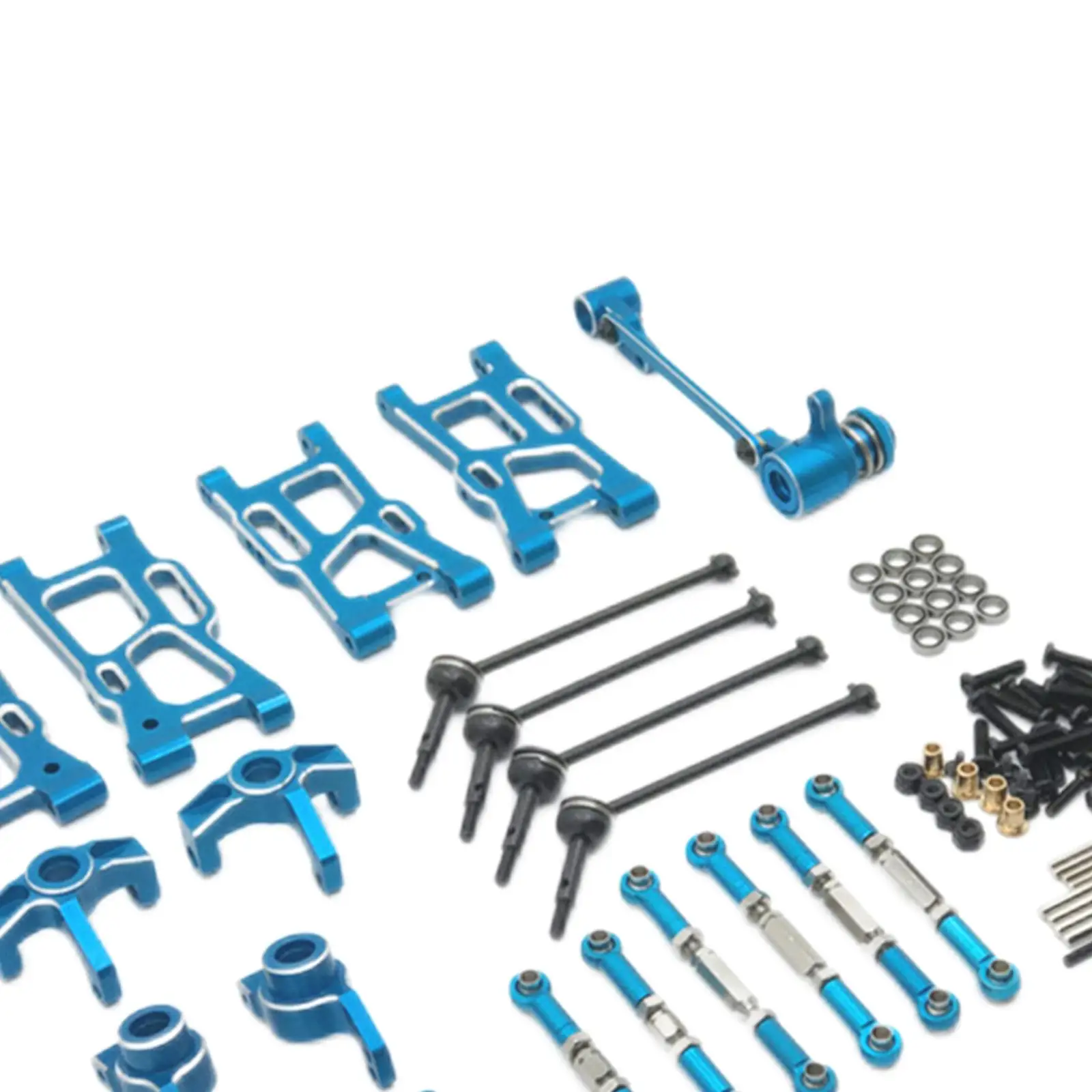 Kit di parti di aggiornamento in metallo per auto RC fai-da-te per Wltoys 124017 124016 124018 124019 Resistente all'usura Durevole Facile installazione completa