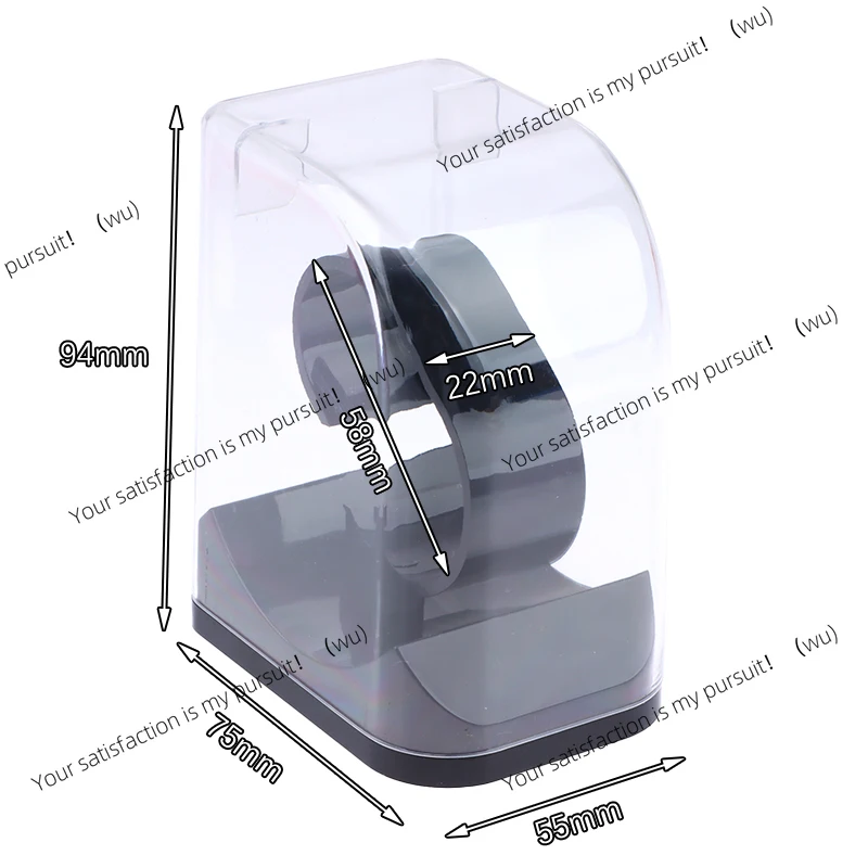 Innovative And Convenient Transparent Smart Watch Protective Display Box Plastic Storage Holder 55*75*94MM