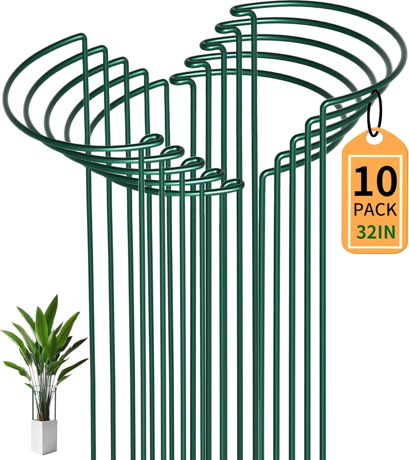 

Прочные опоры для растений, 10 шт., 14x32 дюйма, проволочные каркасы для пионов, роз, цветов, сада