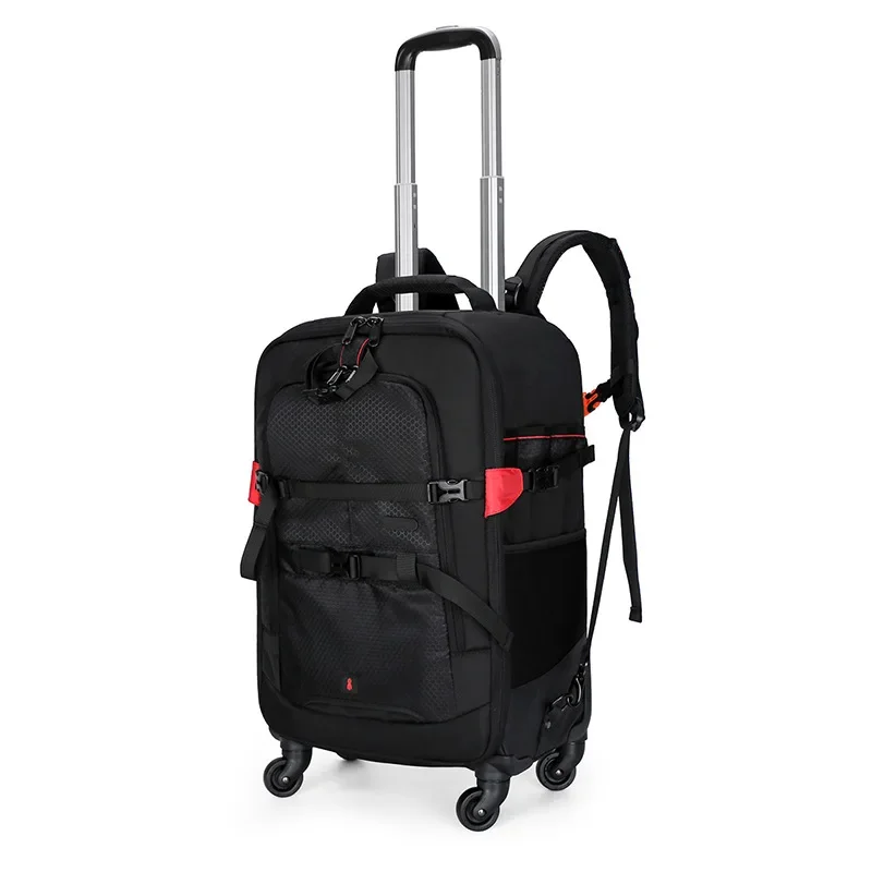 Universal wheel digital camera backpack, trolley bag, photography trolley bag, luggage, travel backpack.