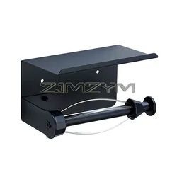 Stainless Steel Tissue Holder Bathroom Mobile Phone Hanger Hotel Toilet Roll Paper Holder Bathroom Perforated Tissue Box
