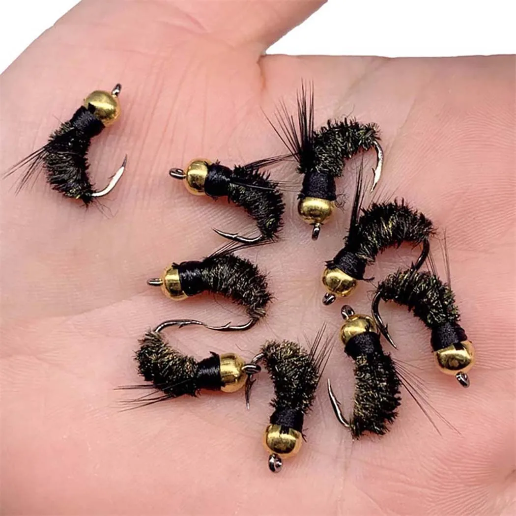 3 stück Realistische Nymphe Scud Fliegen Für Forelle Angeln Künstliche Insekten Köder Locken Simulierte Scud Wurm Angeln Locken – Detail 13