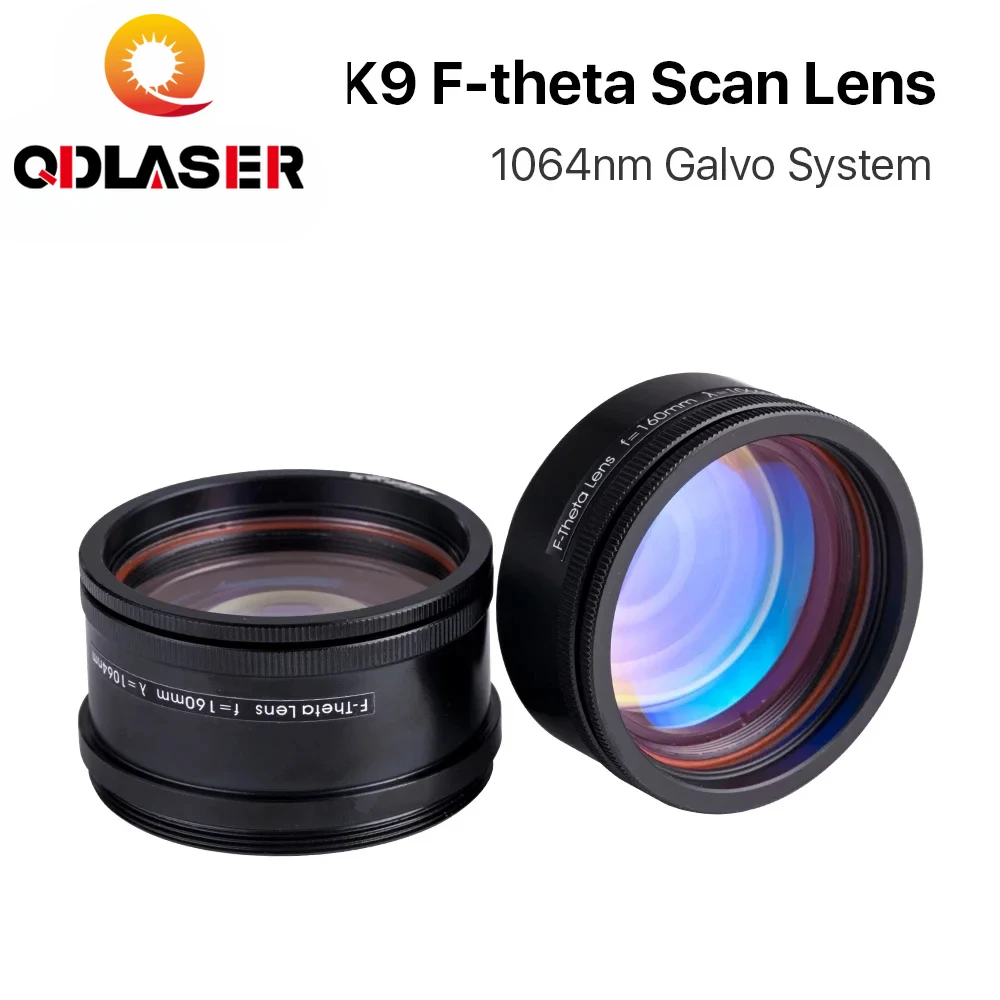 QDLASER K9 F-theta Scan Lens Thread M39 & M55 1064nm Galvo System for 1064nm YAG Optical Fiber Laser Marking Machine Parts