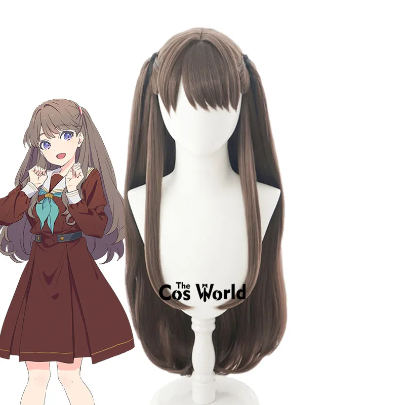 

Link Like Love Live Fujishima Megumi Brown 80cm Long Straight Anime Cosplay Wigs Fiber Heat Resistant Synthetic Hair + Wig Cap