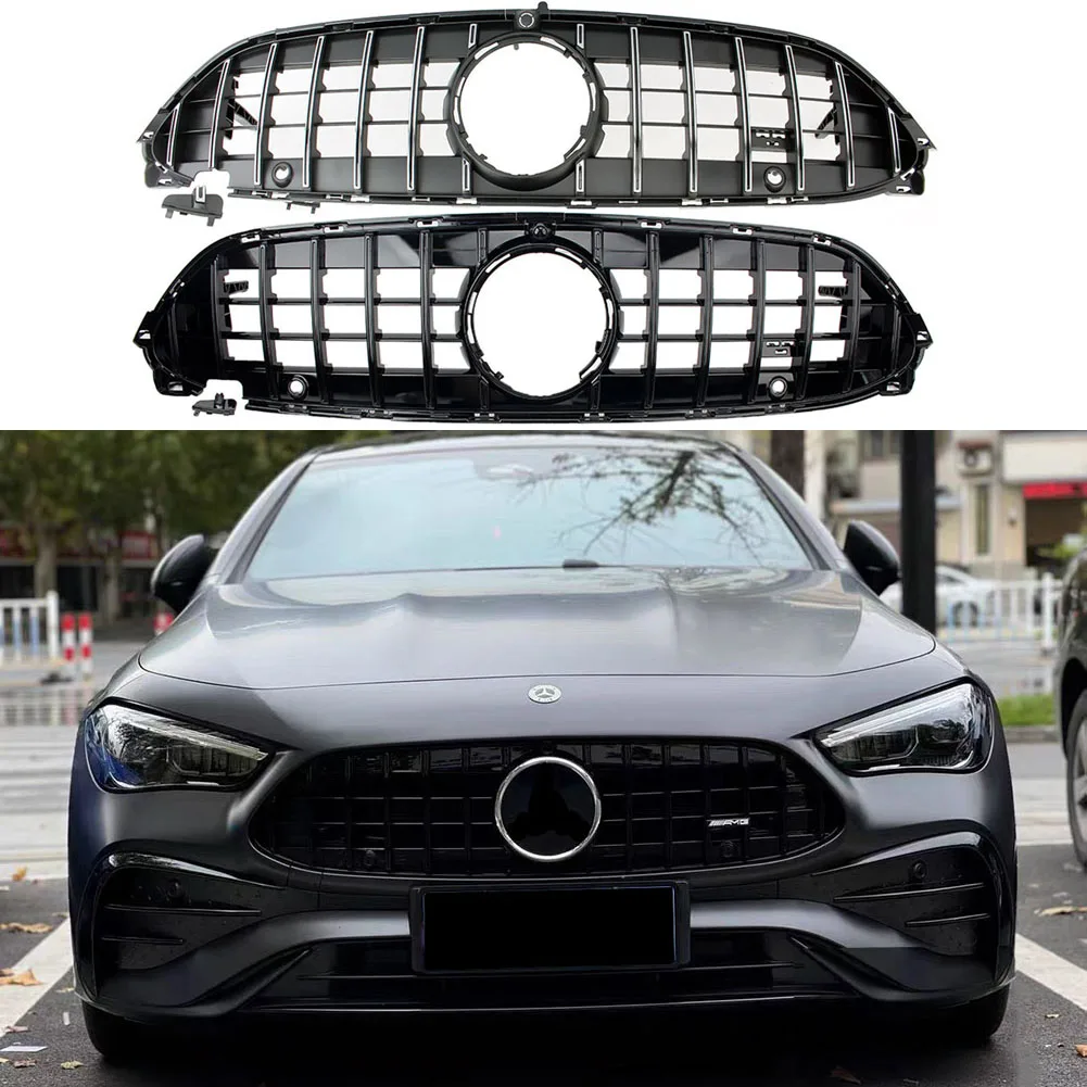 New Front Bumper Center Hood Grille Cover For Mercedes-Benz W236 C236 CLE300 CLE450 Upgrade CLE53AMG 2024 - 2025