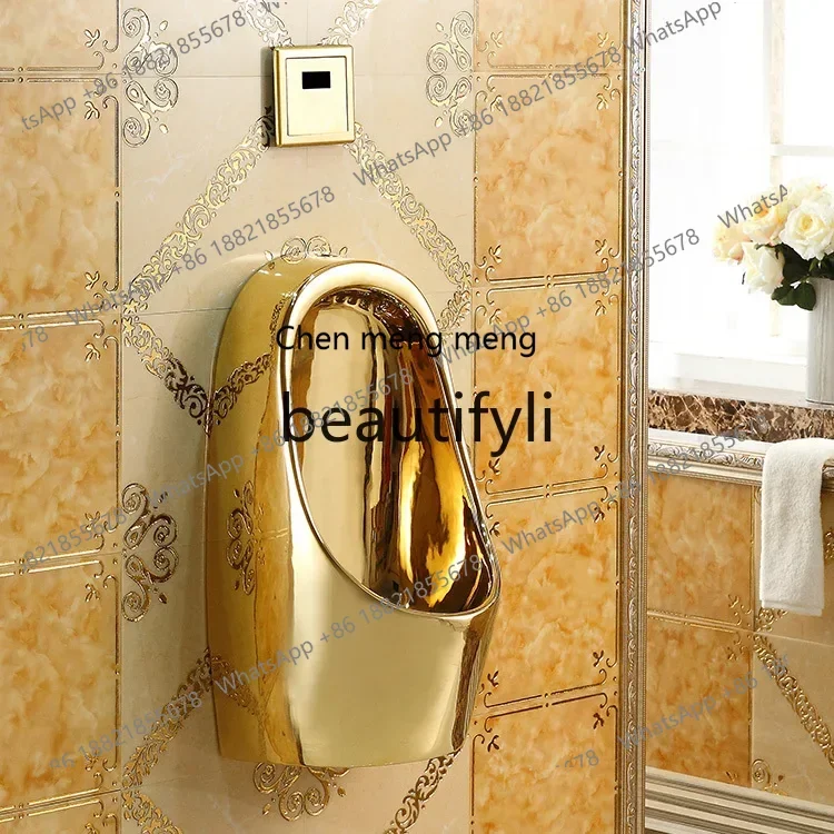 B178 Intelligent automatic sensor gold urinal men's wall-mounted urinal ceramic urinal