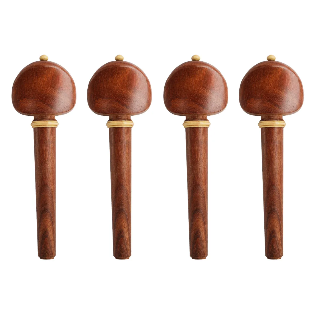 

4 pcs of cello tuning pegs, redwood inlaid boxwood violin accessories, tuning string buttons, and pegs
