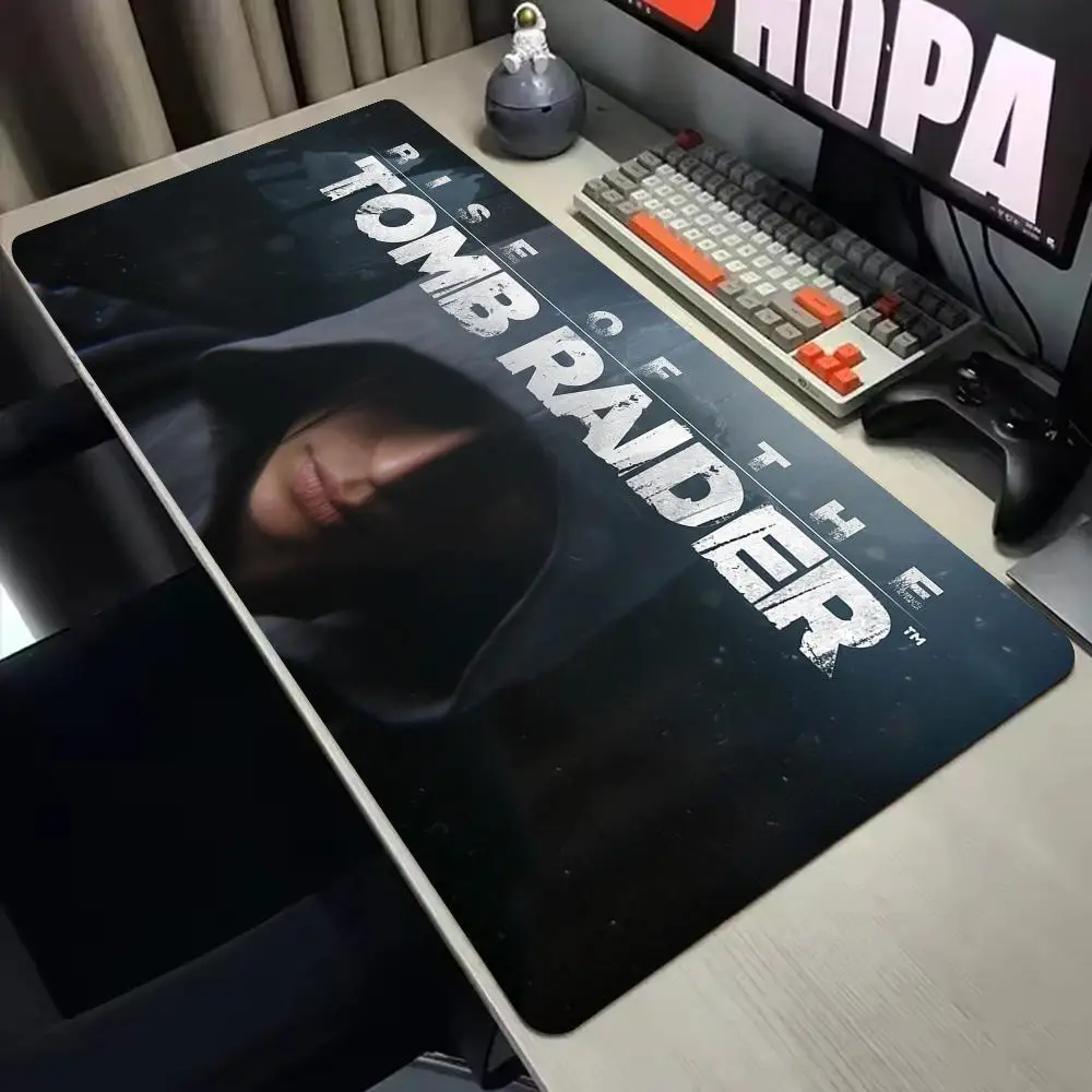 Tomb Raider Lara Croft Pc Decoration Board Gaming Laptops Computer Desks Desktop Accessories Mousepad 900x400 Gamer Rug Hot Pad