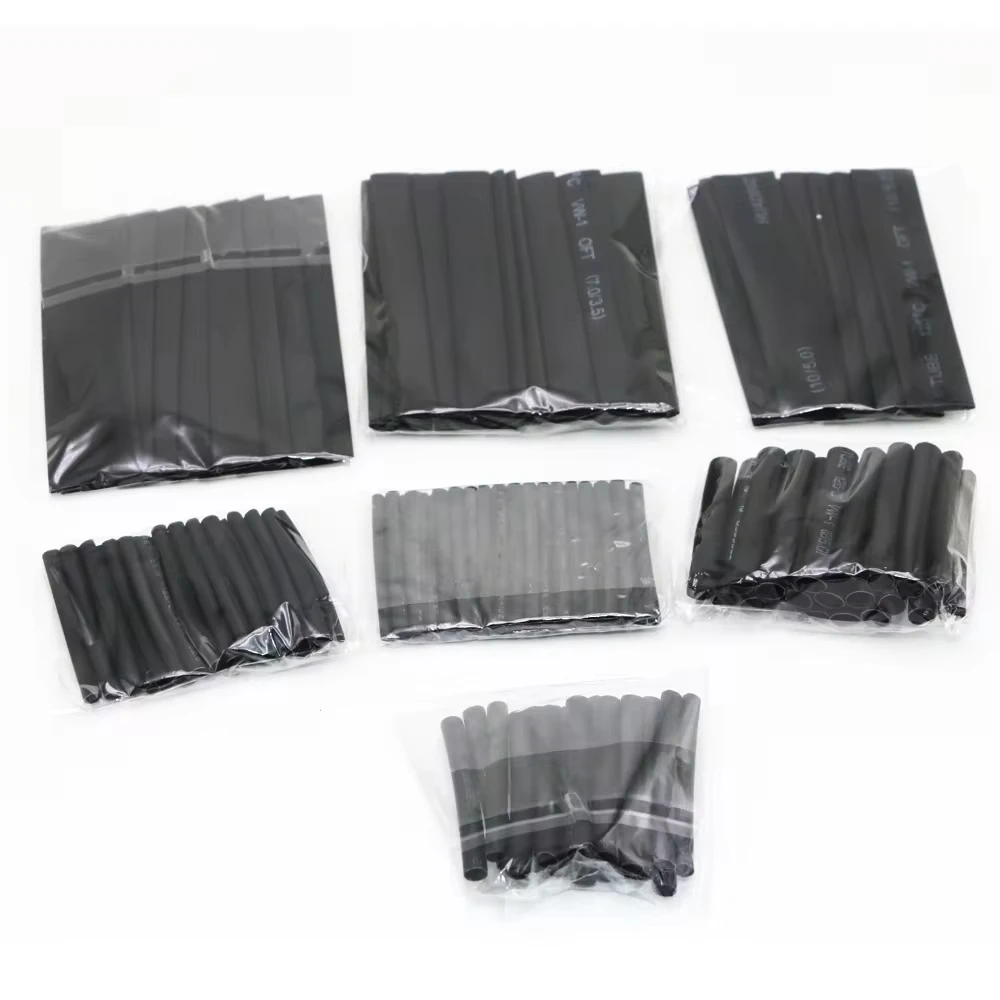 

127/150 /170 /650 Pcs Heat Shrink Sleeving Tube Assortment Kit Electrical Connection Wire Wrap Cable Waterproof Shrinkage 2:1