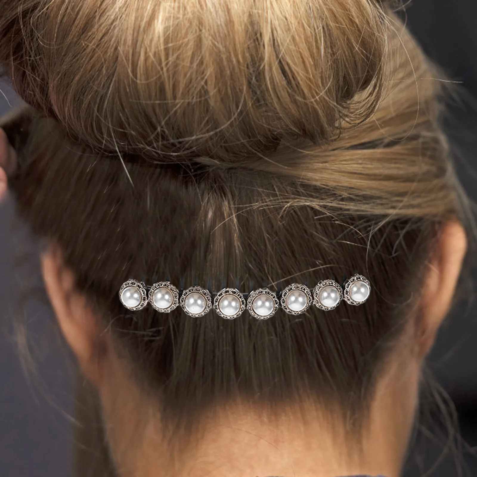 

3Pcs Decorative Pearl Hair Combs with Rhinestones Fashion Side Comb for Women Perfect Gift for Family Friends Hair Styling Tool