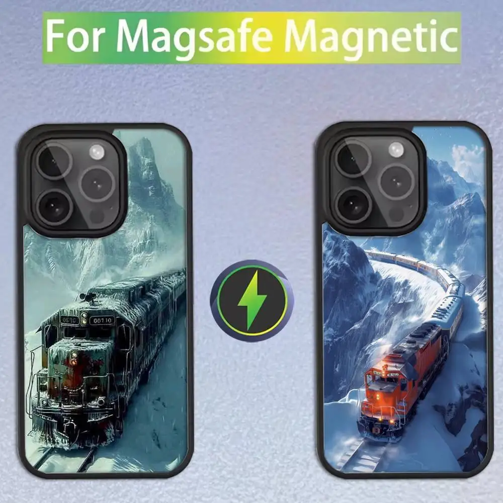 

Classic Steam Train Railway Phone Case For iPhone 17,16,15,14,13,12,11,Pro,Max,Plus,Mini,SE4,E Magnetic For Magsafe Wireless