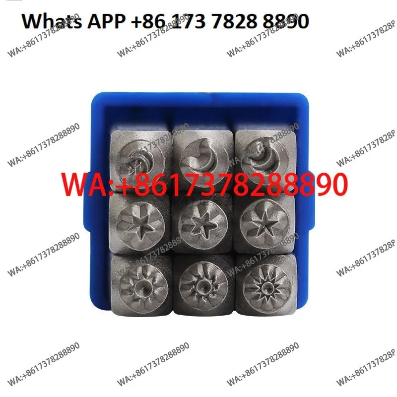 

9-piece set of 3mm sun, and stars series steel stamps, gold and silver jewelry hand-carved tools, flower chisels