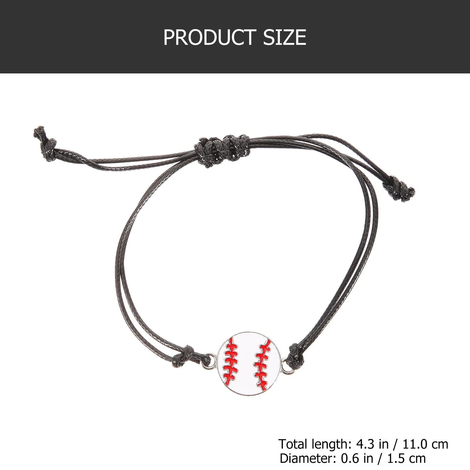 5Pcs Sports Ball Bracelet Alloy Wax String Wrist Bracelet for Fans Stylish Creative Wear-Resistant Fashion Jewelry Gift