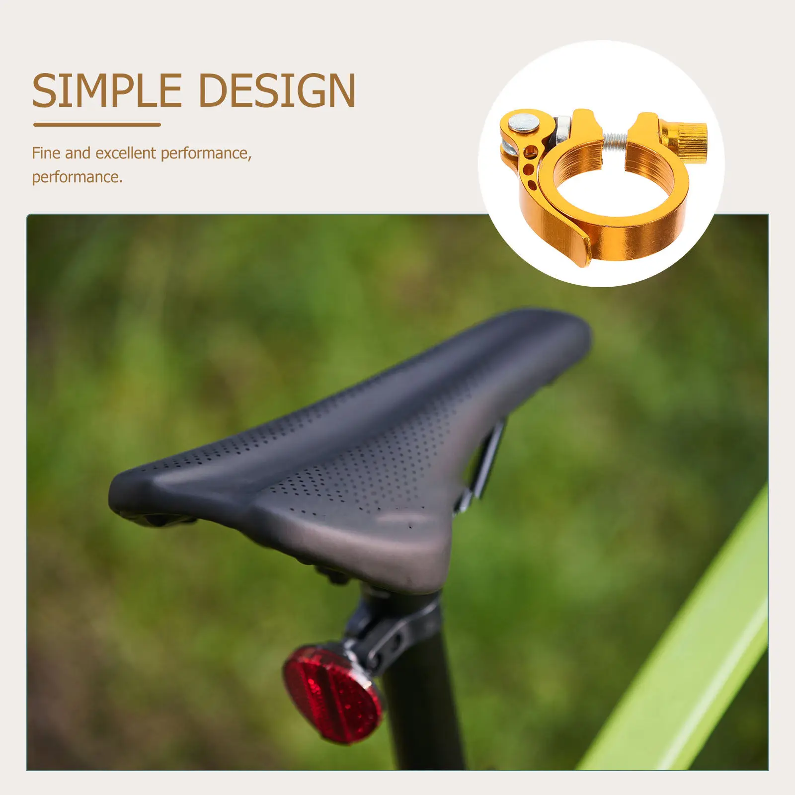 Bike Seat Post Clamp Aluminum Alloy Folding Bike Seatpost Fixator Metal Seat Tube Clip for Bicycle Clamp Alloy Tube Clip