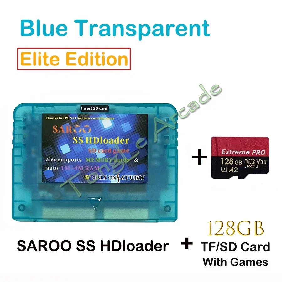 New Version SAROO HDLoader Cartridge FastReading Game Reader Support SD TF Menory Card with Games Plug & Play for Saturn Console