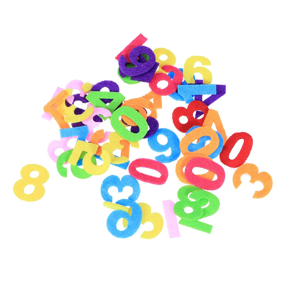 

100pcs Felt Numbers Letters Craft Supplies Reusable Non Woven Material Sewing Gluing DIY Projects Decor Flowers Hair Accessories