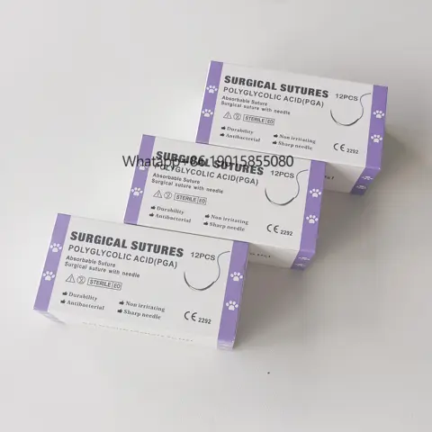 75cm 수술용 봉합사 PGA 910 PGLA 봉합사 Vicry Polyglactin 나일론 수술용 봉합사