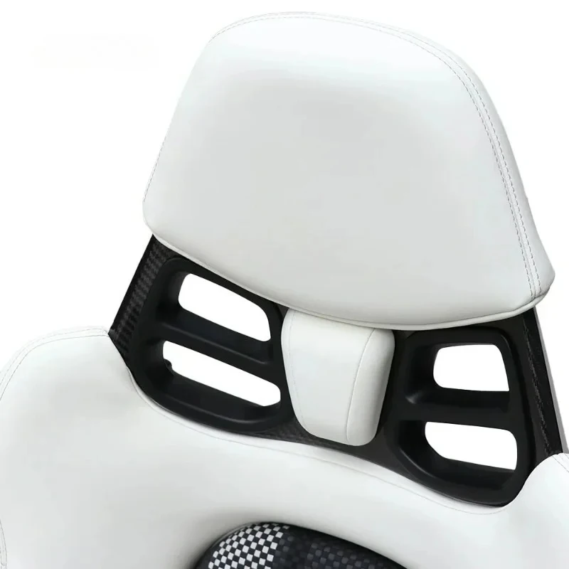 Sporty FOR Porsche Panamera White Black High Support Carbon Fiber Sport Bucket Seat