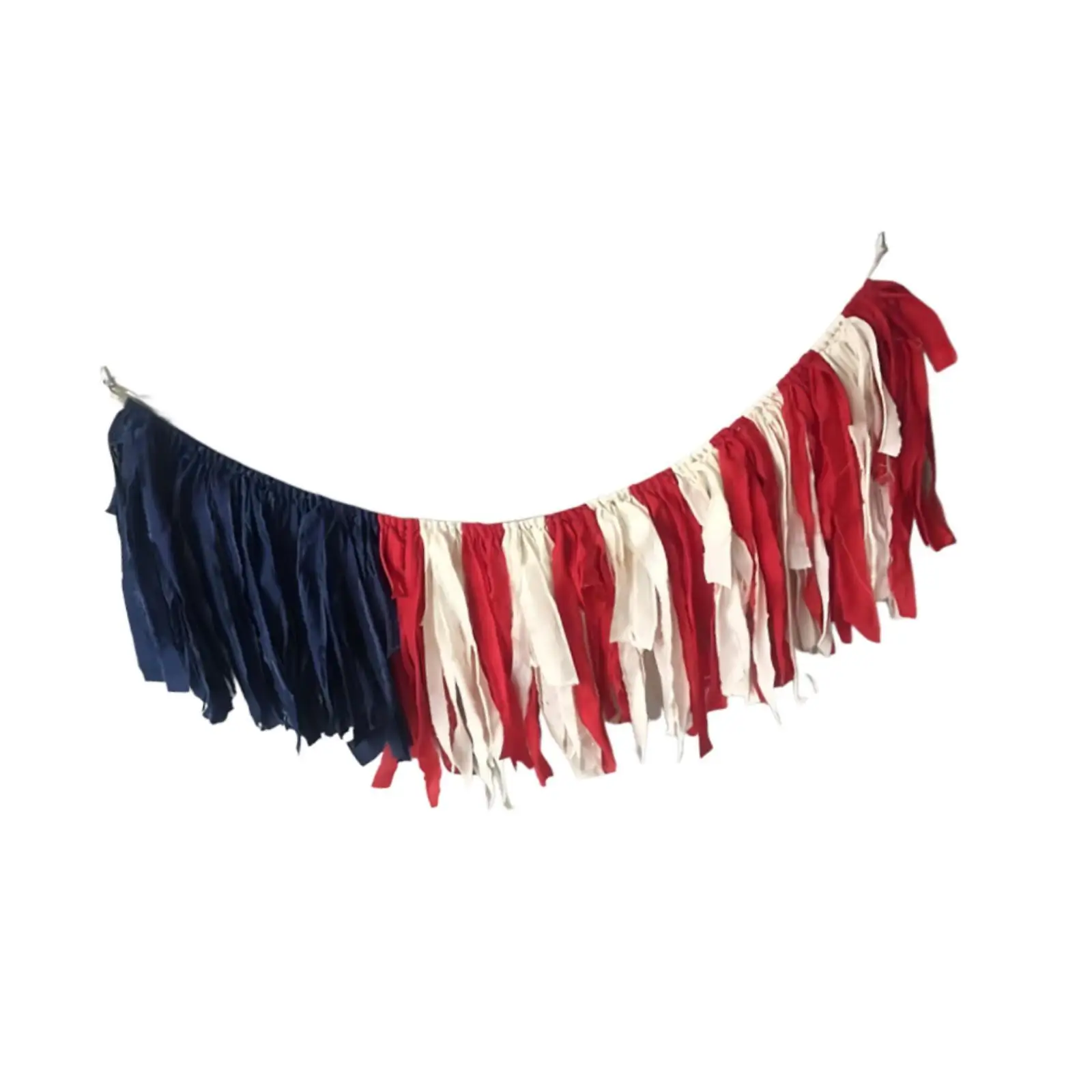 Decorative Garland Multicolor Cloth Hanging Decoration for Patriotic Day Front Door Wall Holiday Events