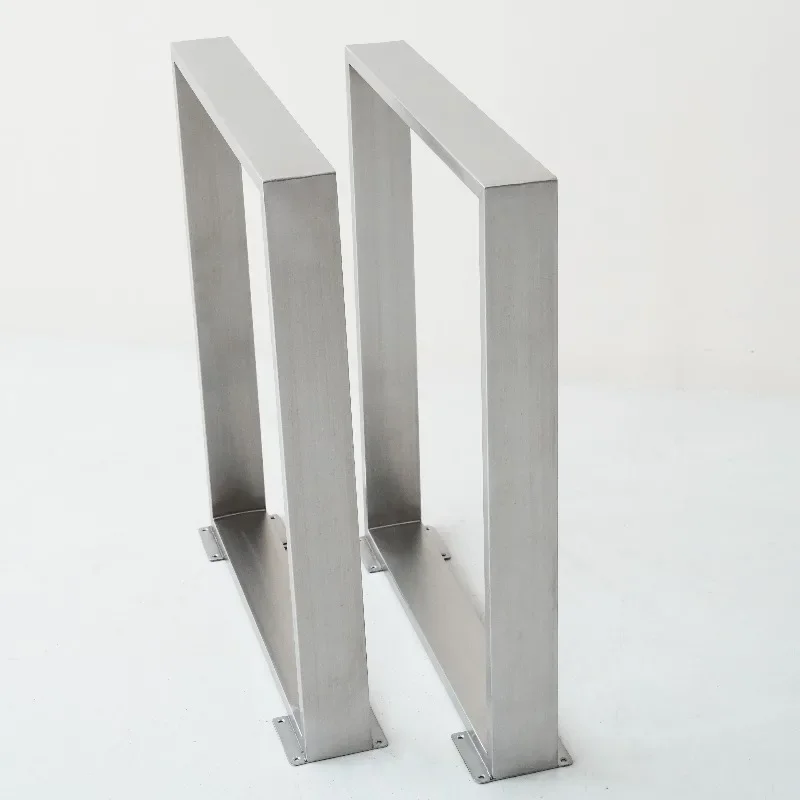 Simple Stainless Steel Furniture Parts Heavy Duty Metal Support for Wooden Board Desk Office Dining Bar Base Home Furniture Legs