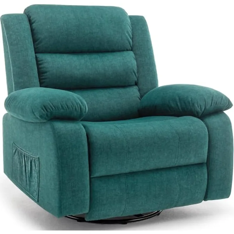 Recliner Chair, Wide Rocker Chair, Rocking Chair with Massage and Heat,360°Swivel Nursery Rocking Chairs