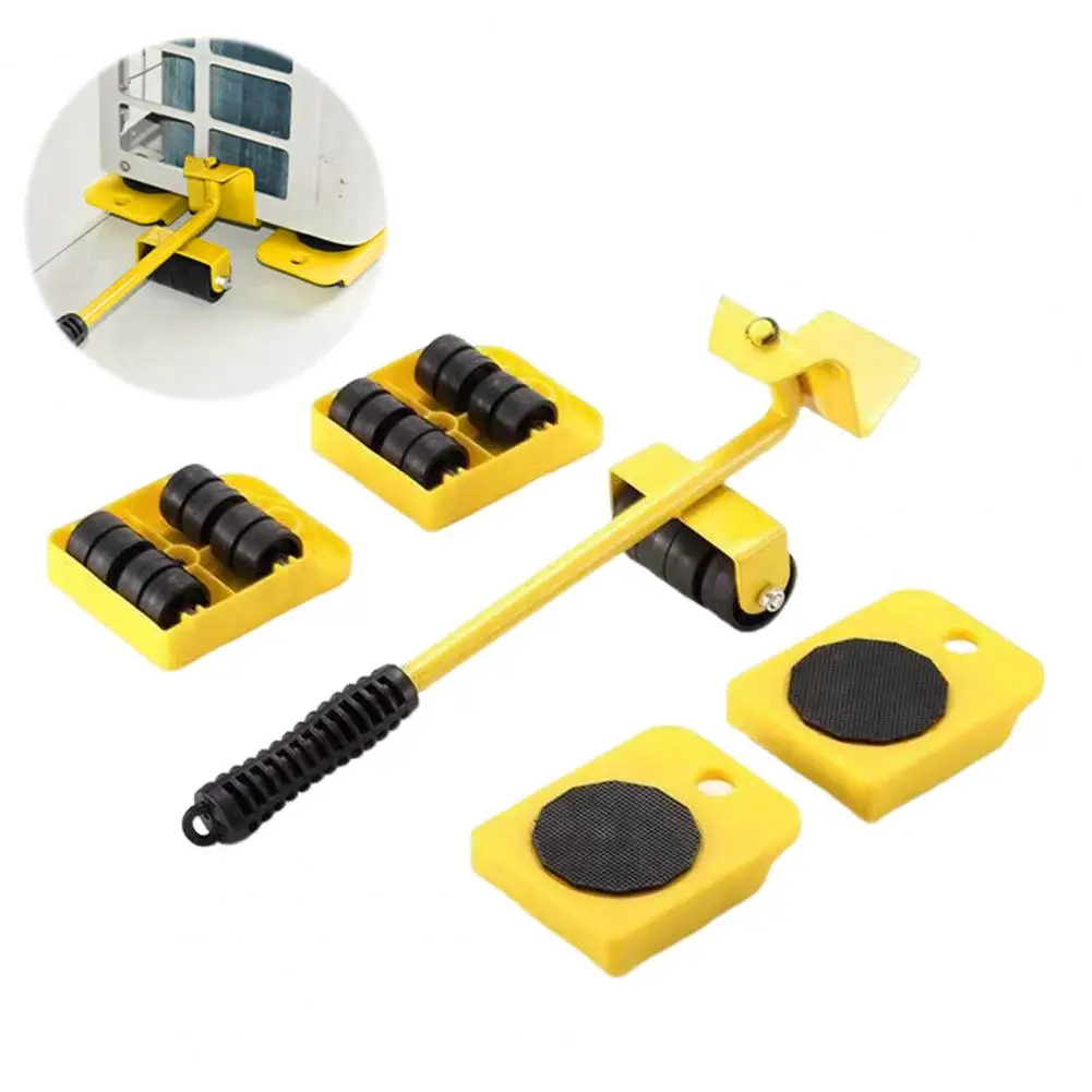 5Pcs Furniture Lift Mover Tool Set Appliance Movers with Wheels Heavy-duty Furniture Moving Sliders Appliance Rollers Kit