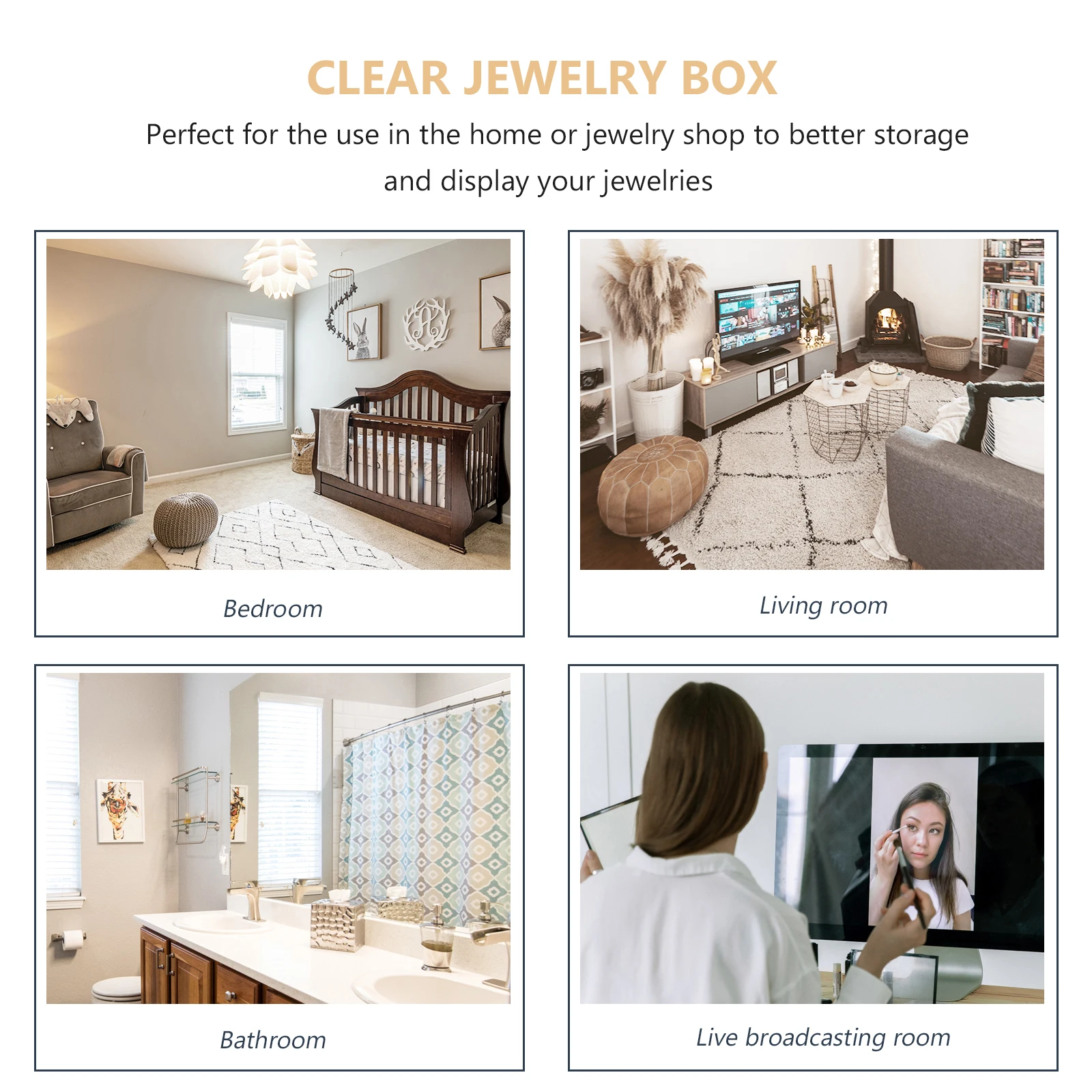 

Stylish Ear Jewelry Organizer Rack Clear Jewelry Display Stand Earring Storage Box Jewelry Holder