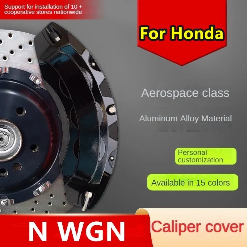 For Honda N WGN Car Brake Caliper Cover Front Rear 3D Aluminum Metal Kit Fit 2013 2014 2015