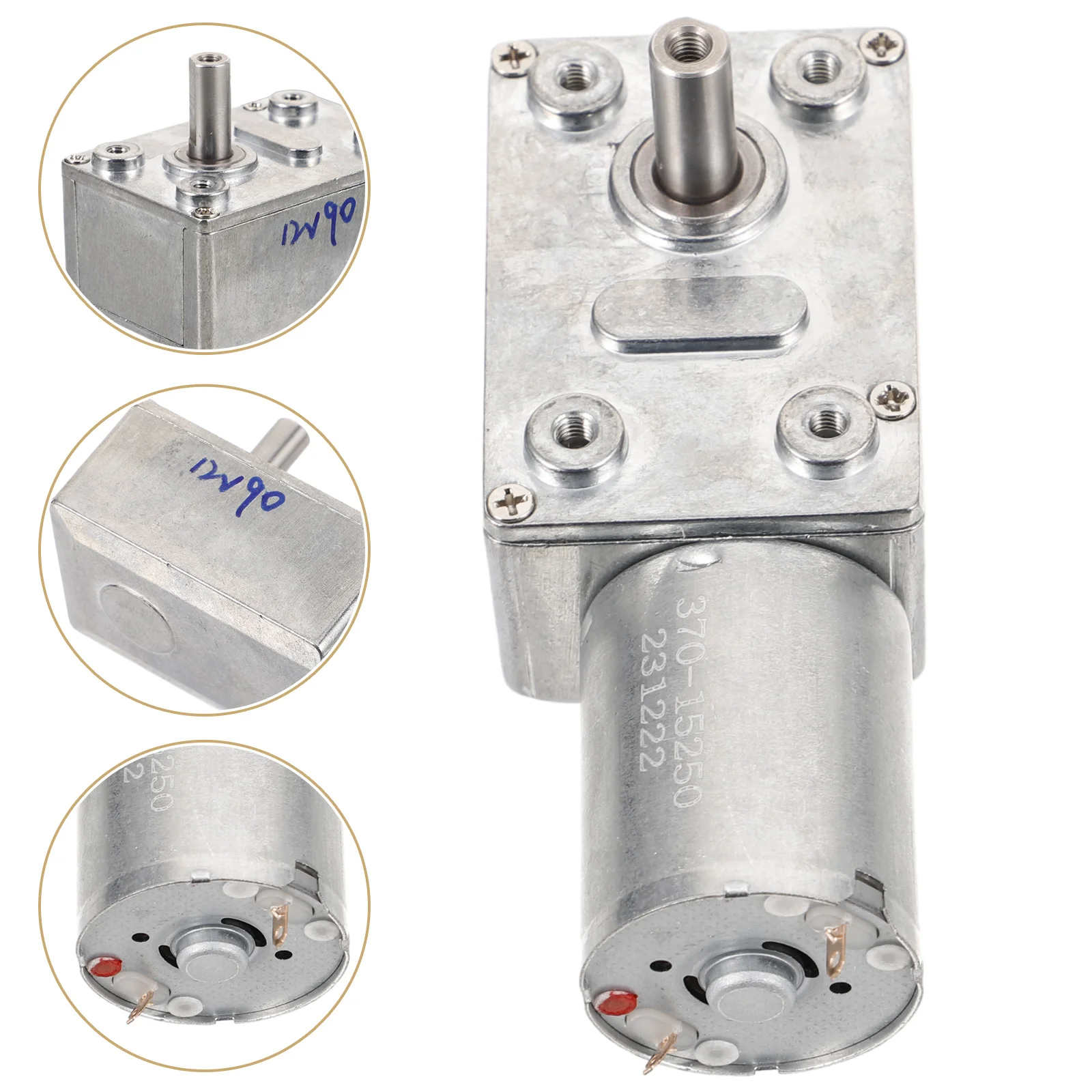 

High Torque Worm Motor Electric DIY Gear Motor Self-Locking Low Control Turbo Worm DIY Motors Machine Supplies