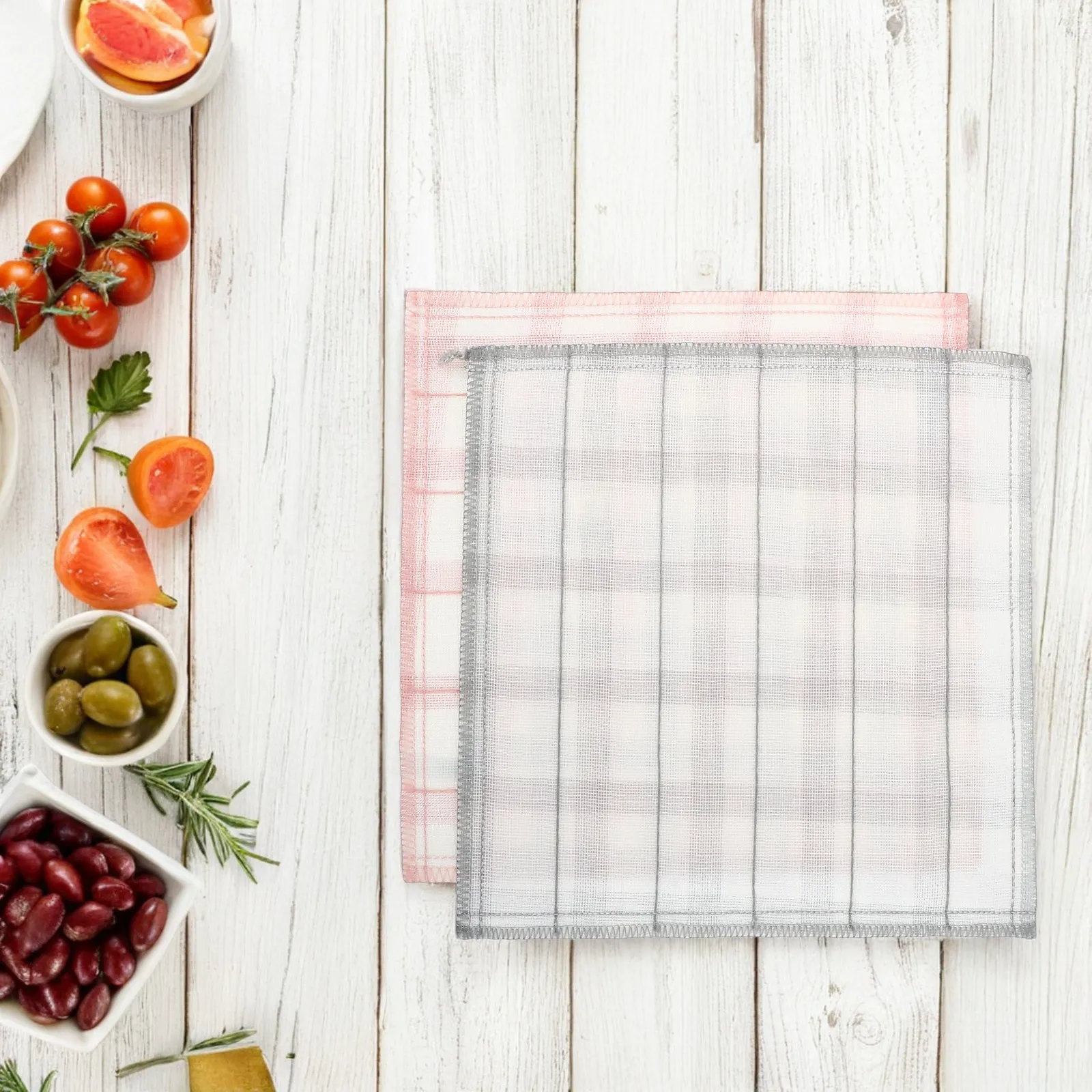 

10Pcs Kitchen Cleaning Cloths Absorbent Non-Greasy Reusable Dish Towels Quick Drying Multipurpose Wash Cloths for Counters and