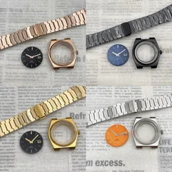 Gold 40mm Sapphire Glass Case Strap Modified Fits Super Player PRX NH36 NH70 NH35 Automatic Movement No Logo 31.8mm Dial Hands