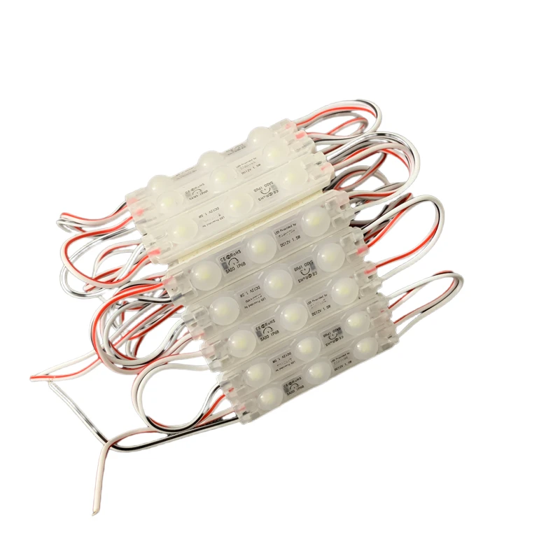 20 pièces DC12V SMD 3 Module LED Injection étanche IP68 SMD 2835 Module d'injection ultrasonique 63*13mm bande dure barre lumineuse lampe