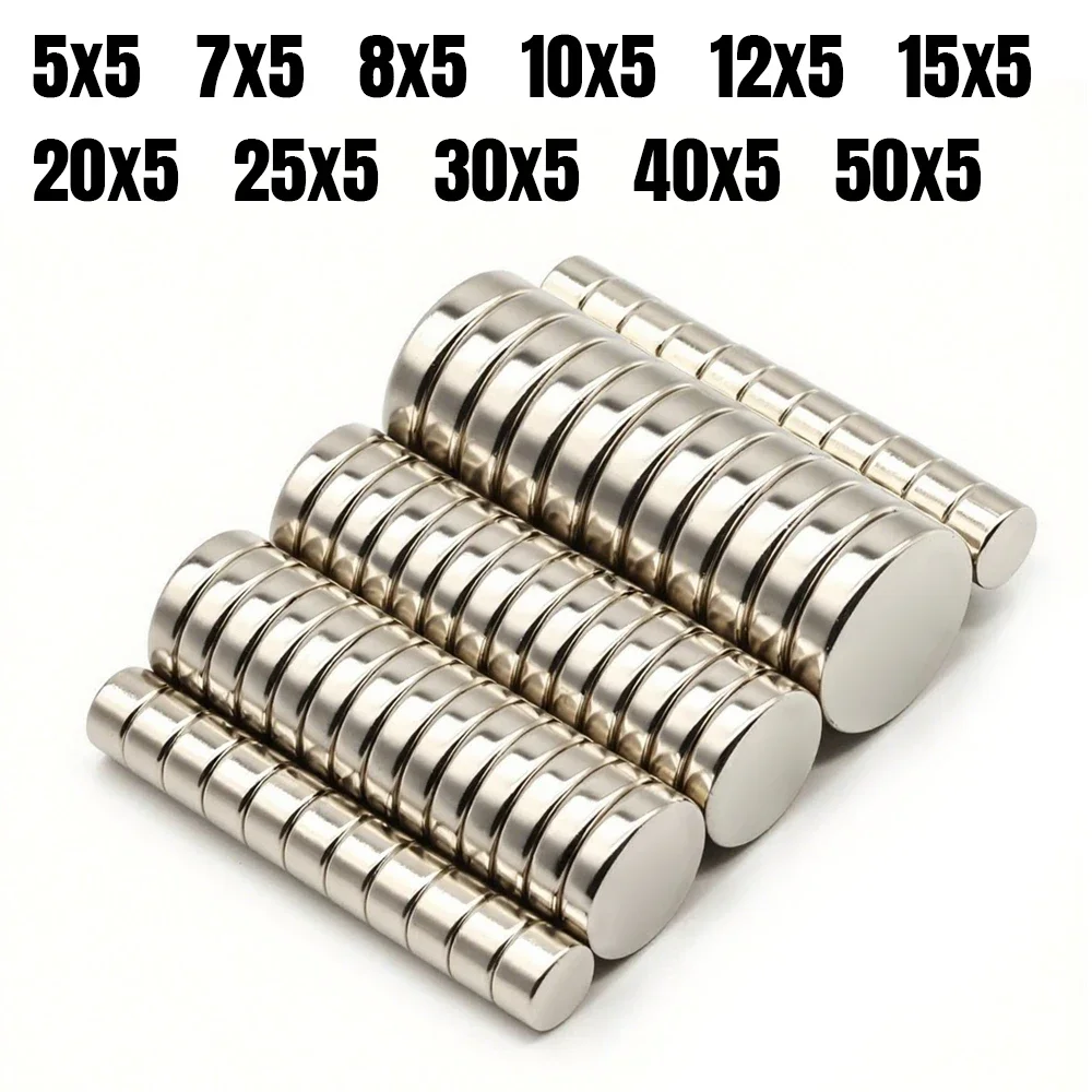 

Round Super Strong Neodymium Magnet Powerful Magnets N35 Permanent Magnetic NdfeB Refrigerator DIY ﻿5x5/8x5/10x5/20x5/30x5/50x5