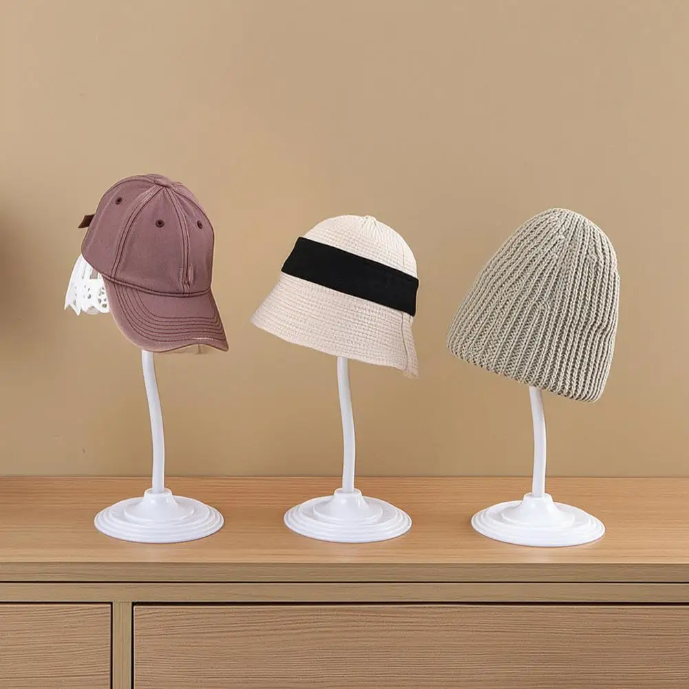 Plastic Hat Holder Hat Display Stand with Arc Support Lightweight Plastic Organizer for Baseball Caps Desktop Hat Holder Rack