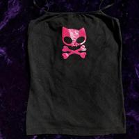 Y2K clothes 2000s Vintage Harajuku Fairy grunge Short Top womens T-shirts Goth kitty graphics Baby Tees E-girl EMO Crop Tops emo