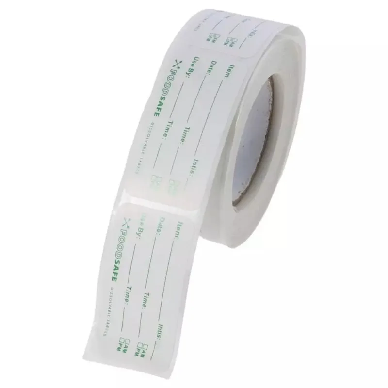 1 Roll 300 Labels Dissolvable Food Label Stickers Widely Application Kitchen Storage Freezer Stickers For Reusable Containers