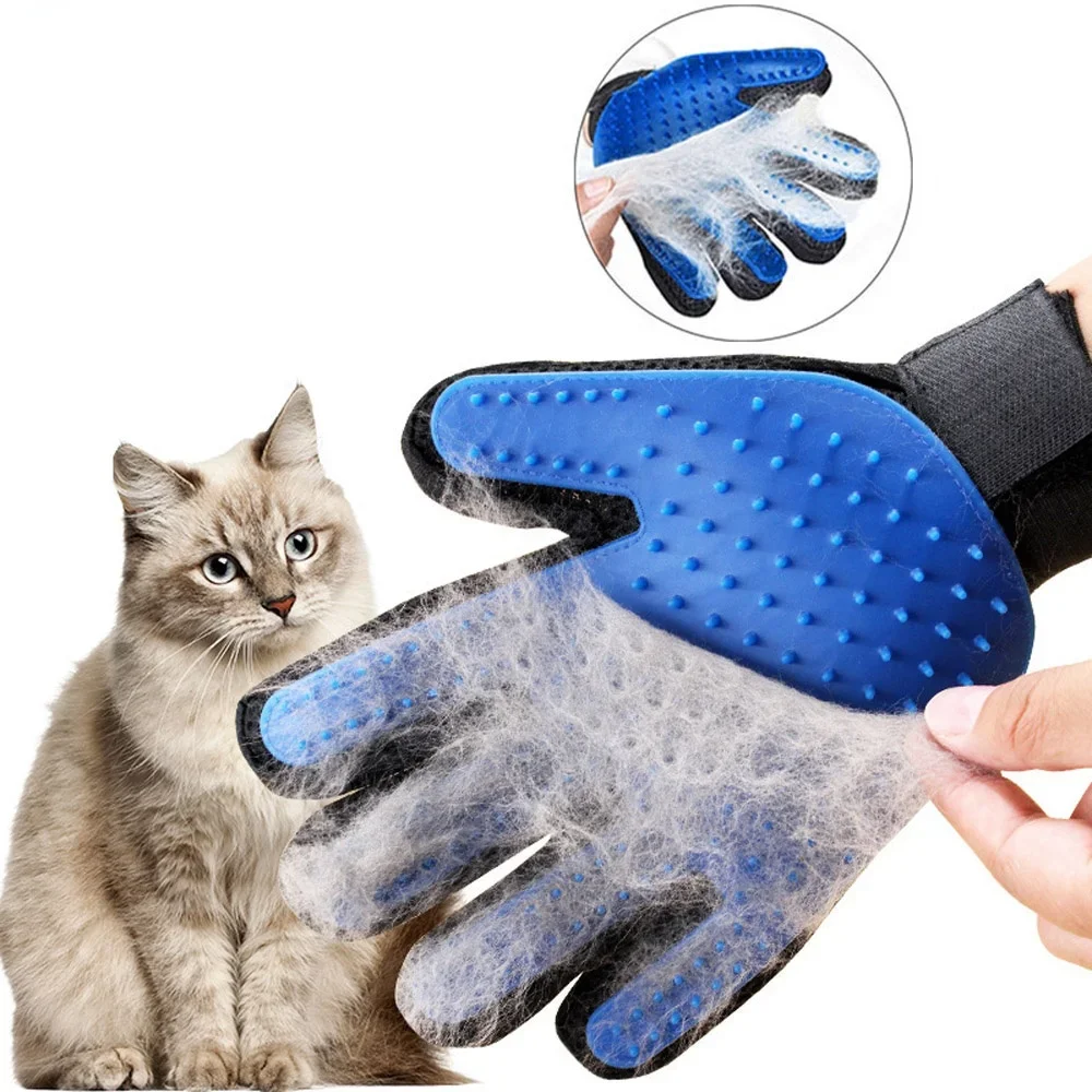 Pet Glove Cat Grooming Glove Cat Hair Deshedding Brush Remover Brush For Animal Gloves Dog Comb for Cats Bath Clean Massage Hair