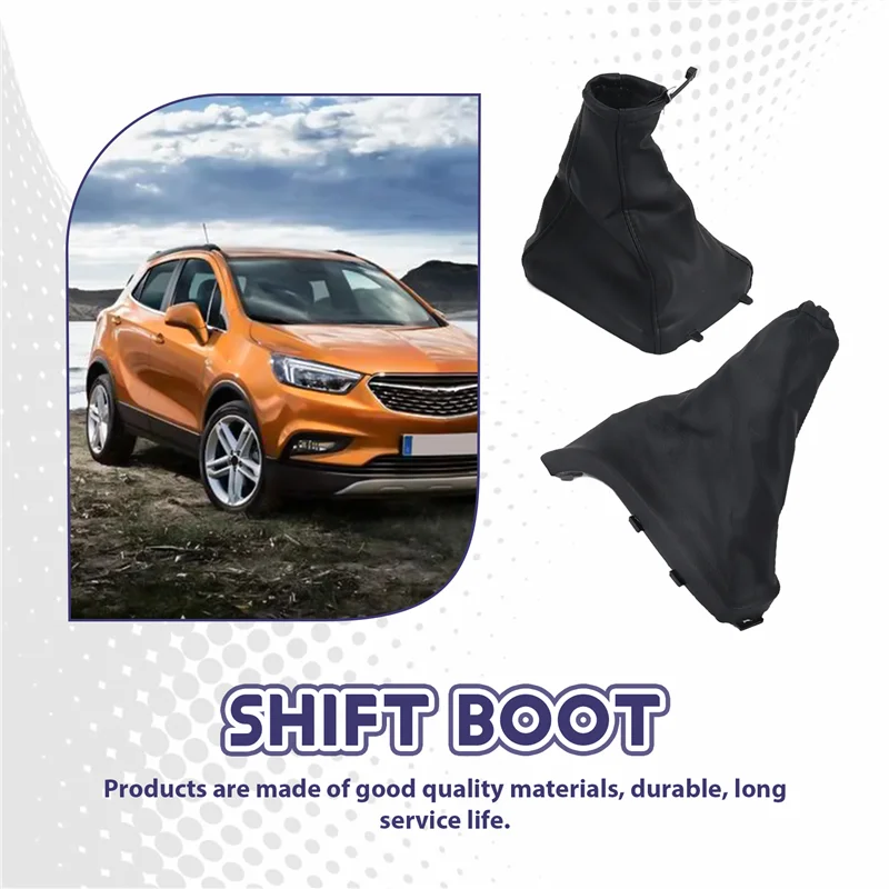 Car Gear Shift Knob Gaiter Boot Cover Pu Leather Parking Handbrake Grips Covers For Opel Astra G Zafira A Vauxhall 1998-2004-A67