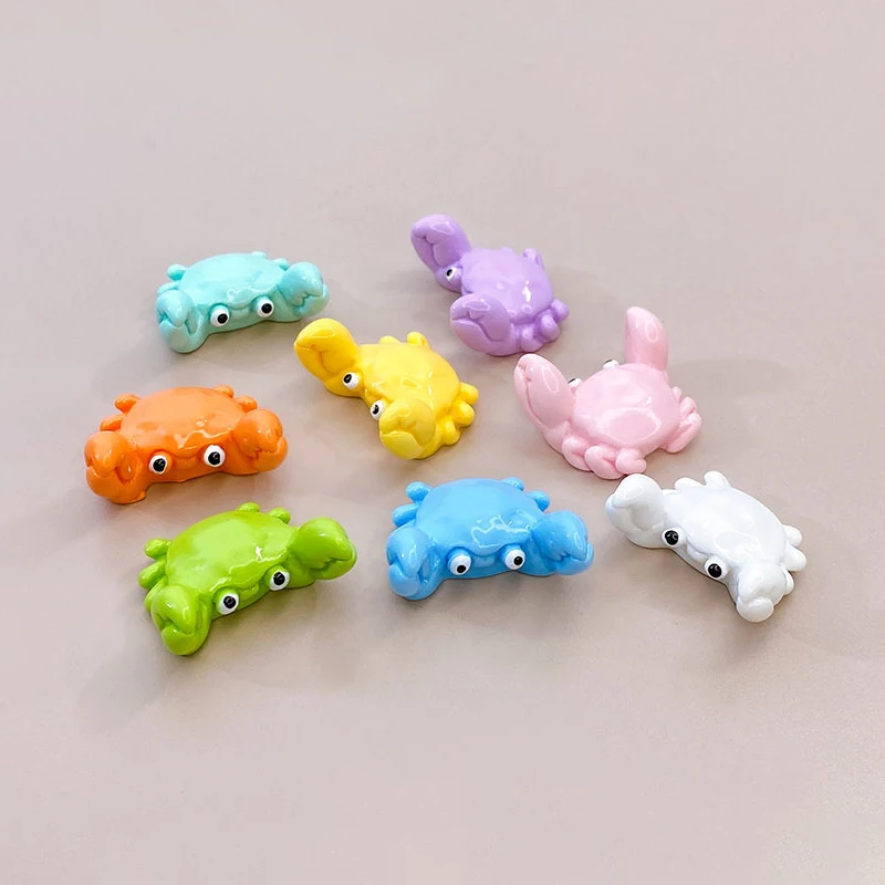 Simulation Miniaturization Cute Colorful Aquarium Little Crab Mini Resin Fish Tank Adornment Accessories Desktop Adornment