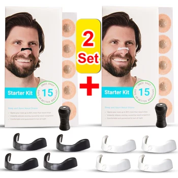1/2 caja de tiras nasales para dormir, tiras antironquidos para respirar la nariz, dilatador Nasal, Clip magnético para la nariz, parches nasales para respirar mejor la nariz