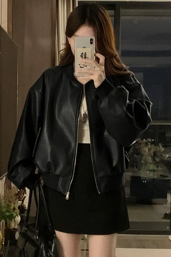 

Woman Jackets Elegant Burgundy University Campus Prints Matte Middle Shiny Cowboy Dating Lacing Matching School Alternative